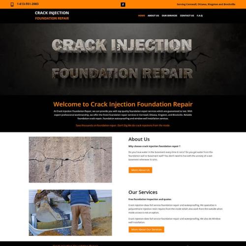 Crack Injection Repair website image - Cornwall, Ontario